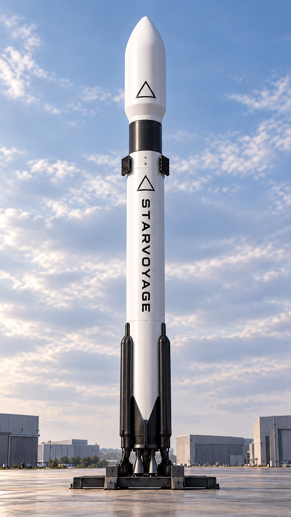 Starvoyage white launch vehicle product image, in development